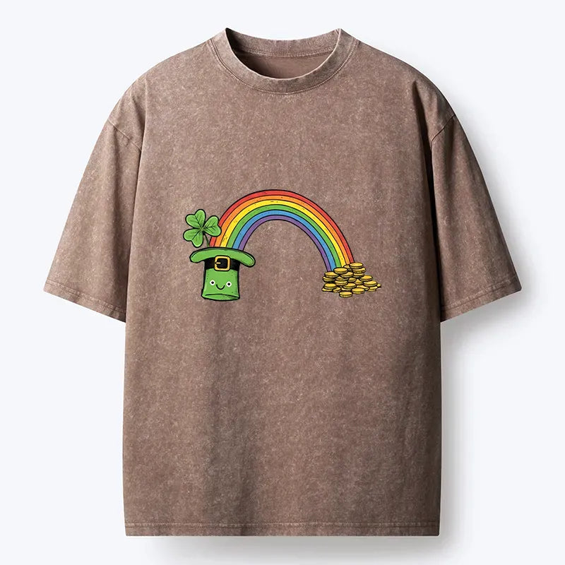 Kyoto-Lion Rainbow Saint Patrick Washed T-Shirt