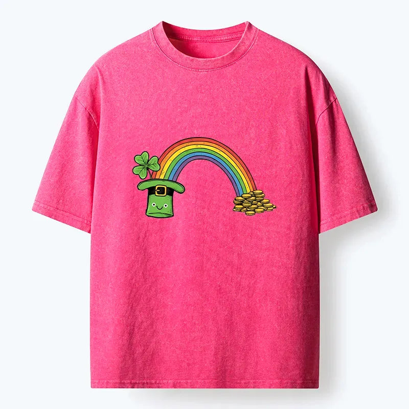 Japanese Rainbow Washed T-Shirt for Street Style