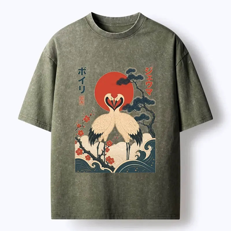 vintage ukiyo-e t-shirt for daily wear