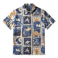 Japanese marine life button-up shirt for summer