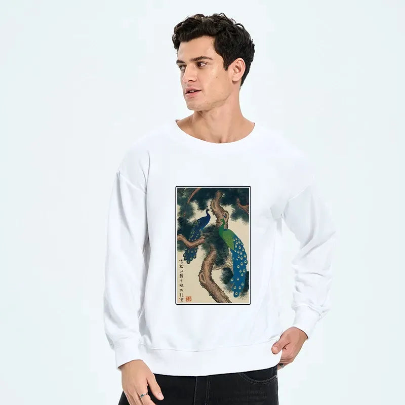 japanese peacock sweatshirt on sale