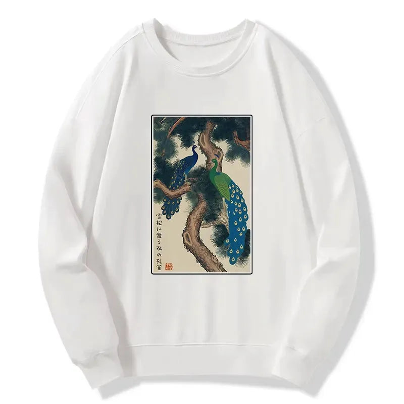 japanese peacock sweatshirt on sale