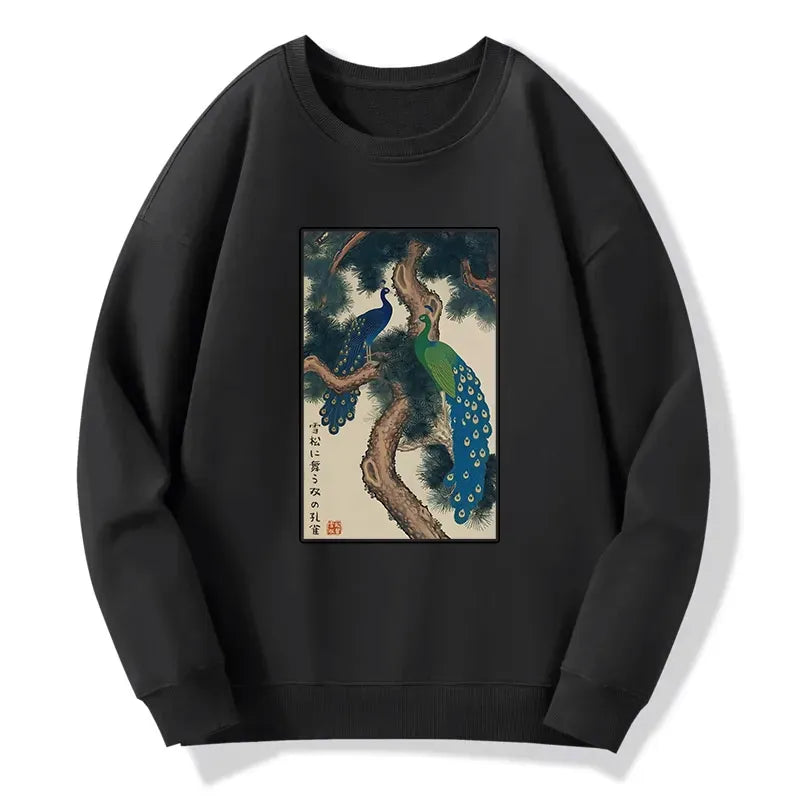 japanese peacock sweatshirt on sale