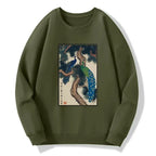 trendy japanese peacock sweatshirt for daily wear