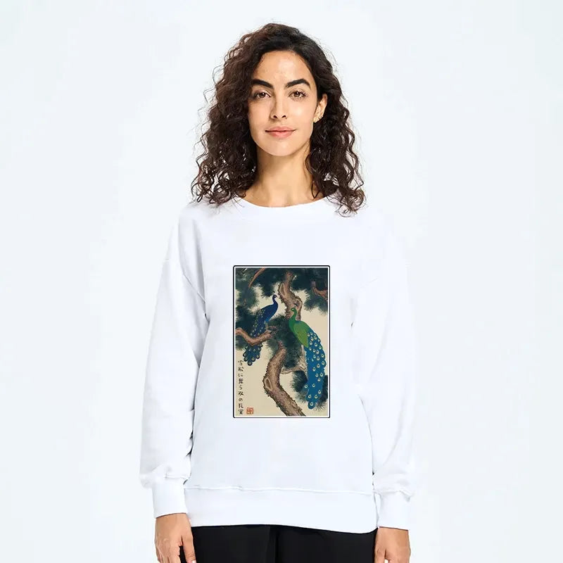 japanese peacock sweatshirt on sale