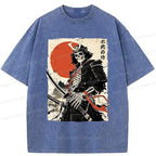 Kyoto-Lion Mighty General Skeleton Japan Bonsai Washed T-Shirt