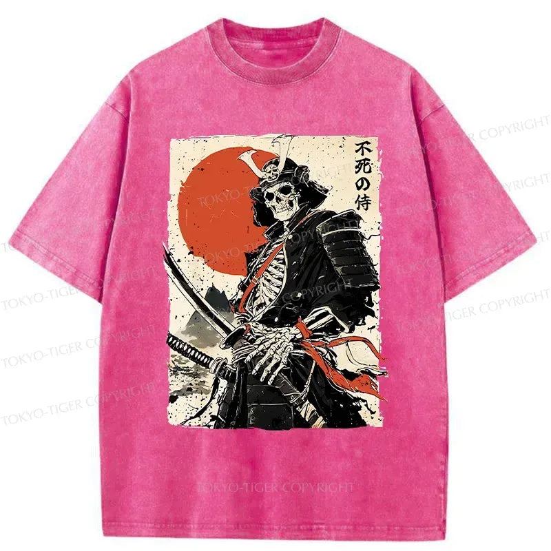 Kyoto-Lion Skeleton Japan T-Shirt for Daily Wear