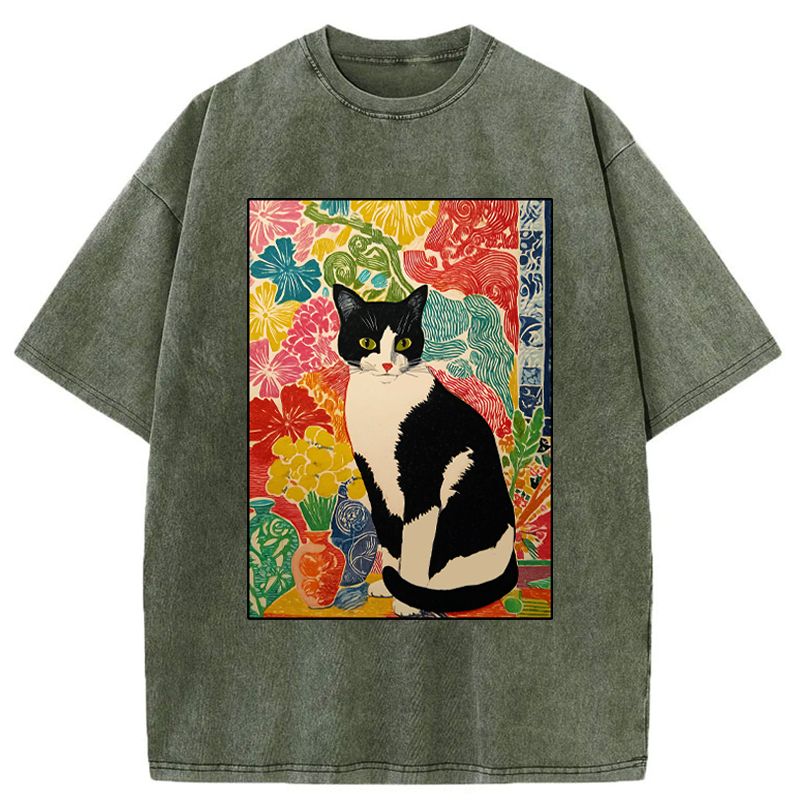 Kyoto-Lion Silence And Petals Washed T-Shirt