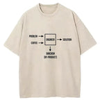 Kyoto-Lion Producing Satirical Byproducts Washed T-Shirt