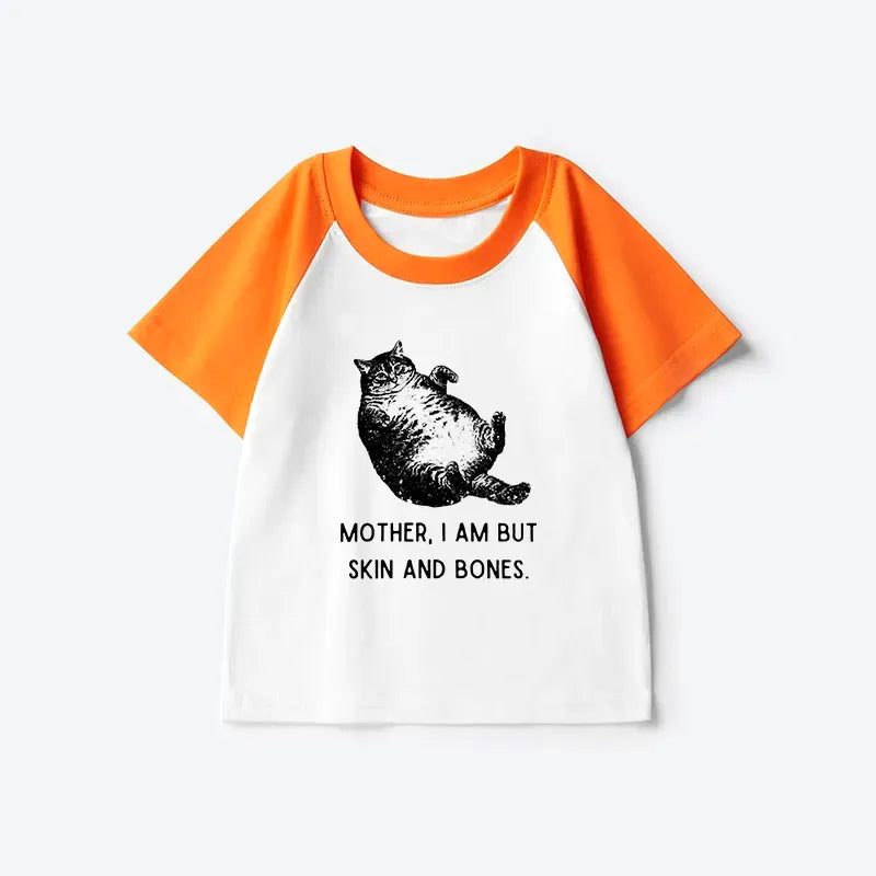 Kyoto-Lion Overweight Cat And Its Doting Owner Kids Raglan T-shirt