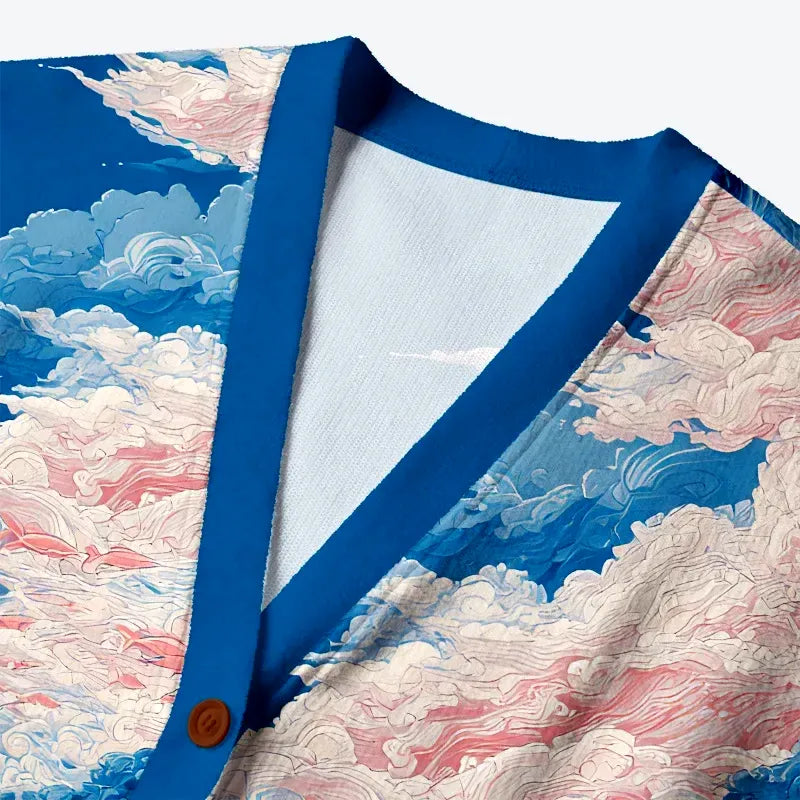 Kyoto-Lion Fish Soaring In The Sky Ugly Cardigan Sweater
