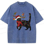 Christmas Black Cat T-Shirt Best Seller