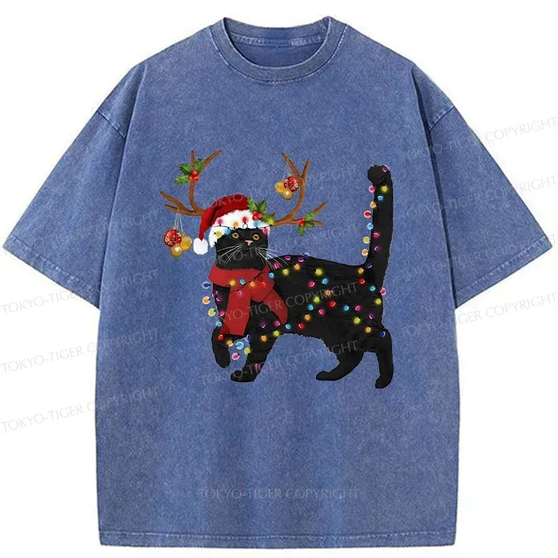 Christmas Black Cat T-Shirt Best Seller