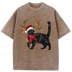 Christmas Black Cat T-Shirt Best Seller