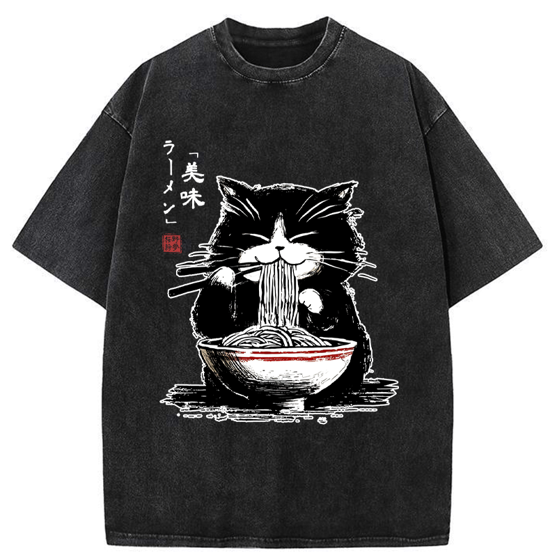 Kyoto-Lion Eat, Slurp, Repeat Washed T-Shirt