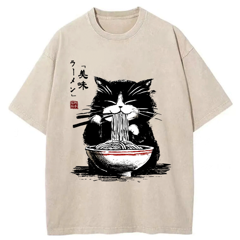 Kyoto-Lion Eat, Slurp, Repeat Washed T-Shirt
