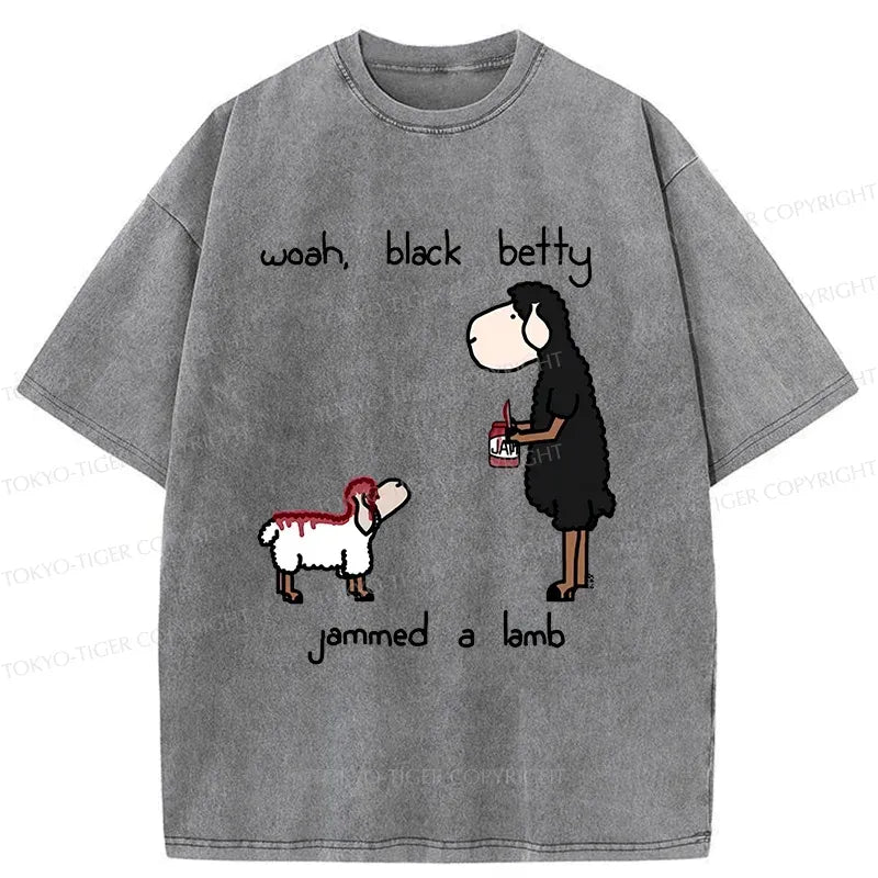 Kyoto-Lion Spread Jam On The Lamb Washed T-Shirt