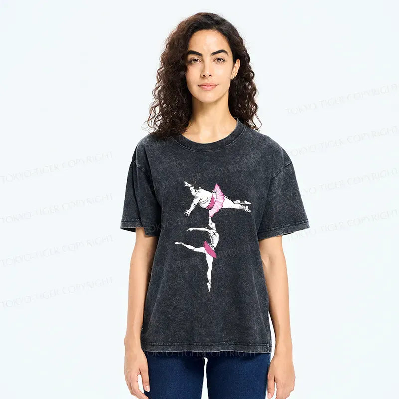 Kyoto-Lion Elegant Sumo Wrestler Washed T-Shirt