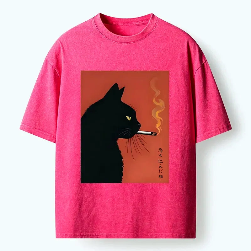 Black Cat Cigarette Streetwear Tee