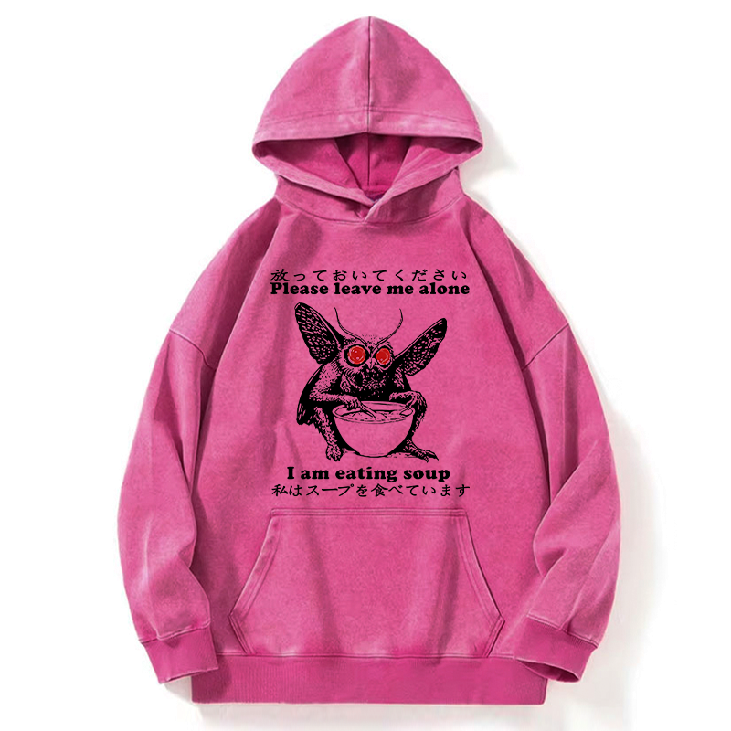 Japanese Mythical Mothman Washed Hoodie