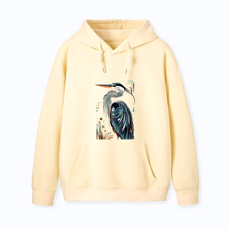 Kyoto-Lion Stylish Blue Heron Classic Hoodie