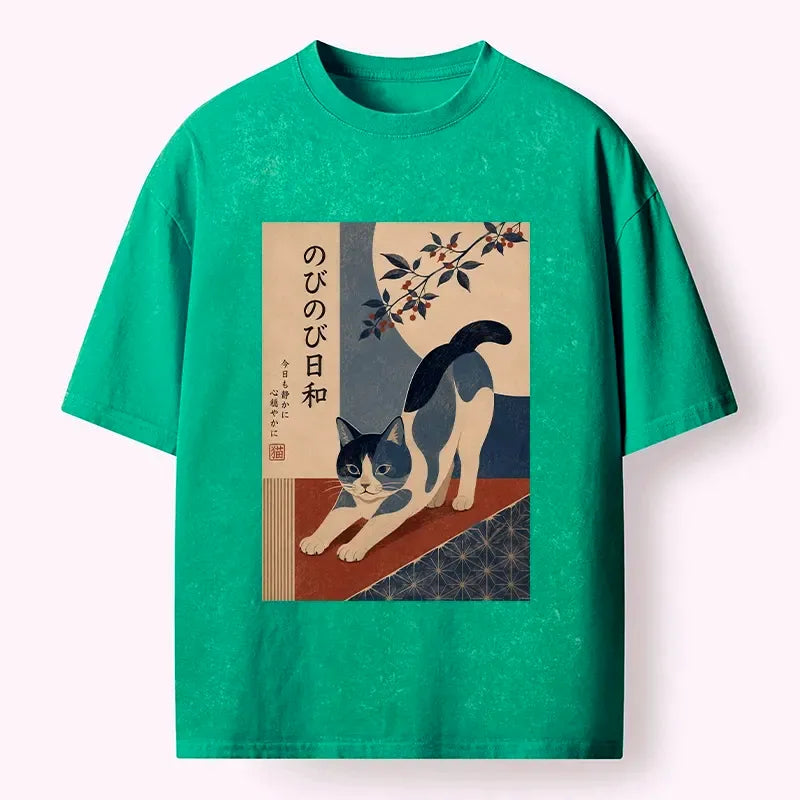 Blue Cat Tee for Vacation