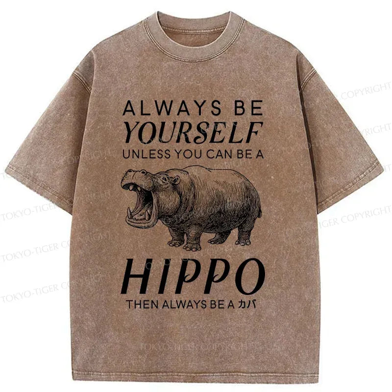 Washed Cotton T-Shirt for Summer Vacation