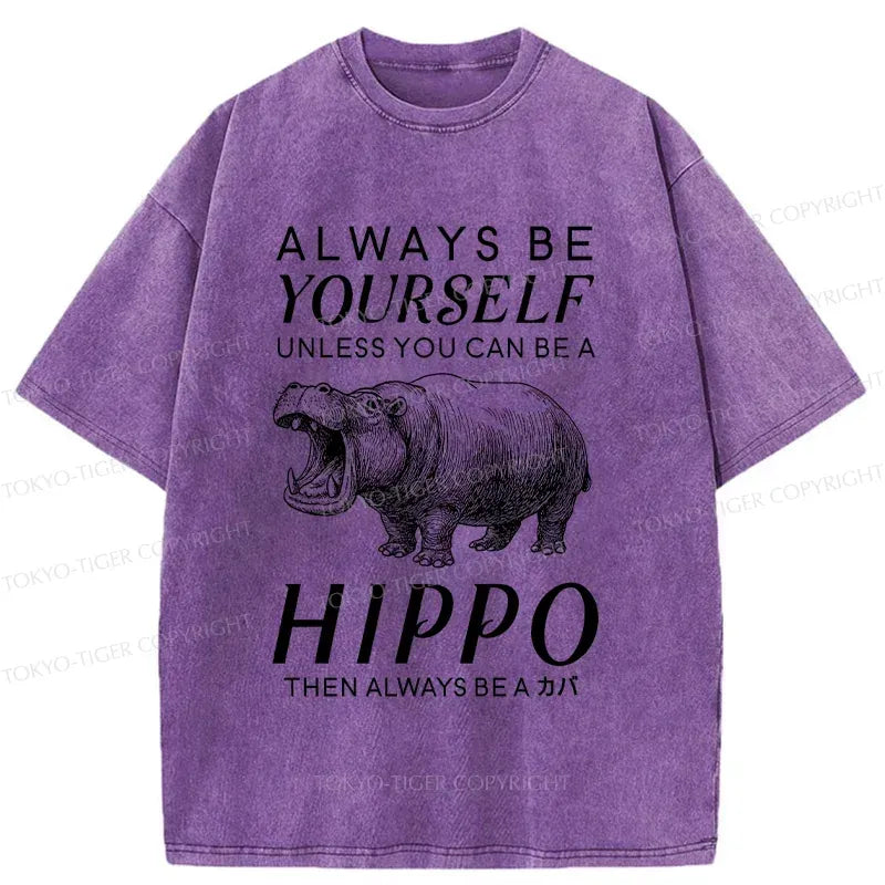 Washed Cotton T-Shirt for Summer Vacation