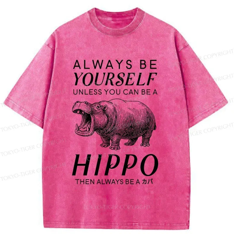 Washed Cotton T-Shirt for Summer Vacation