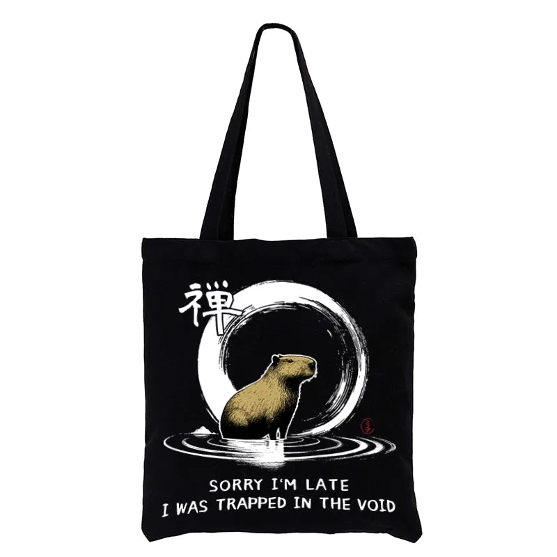 Kyoto-Lion Zen Capybara Was Trapped In The Void Tote Bag