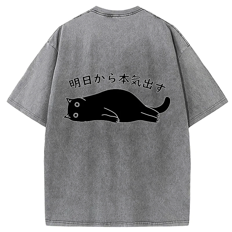 unisex casual Japanese streetwear top