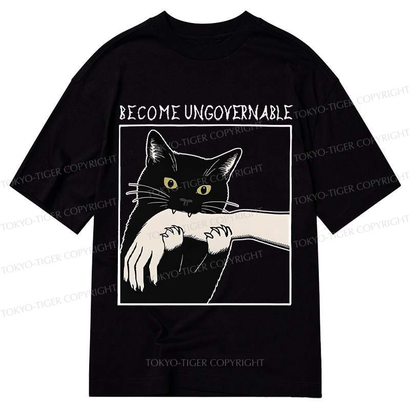 Black Cat Biting Shirt Best Seller