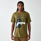 Japanese Black Cat T-Shirt for Daily Wear
