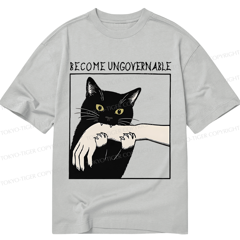 Black Cat Biting Shirt Best Seller