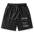funny kyoto lion washed shorts for summer