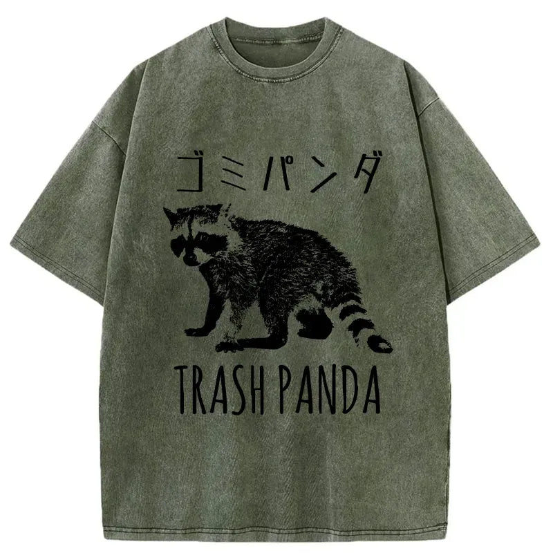 Funny Trash Panda Washed T-Shirt