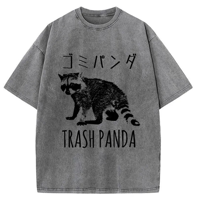 Funny Trash Panda Washed T-Shirt