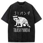 Kyoto-Lion Funny Trash Panda Washed T-Shirt