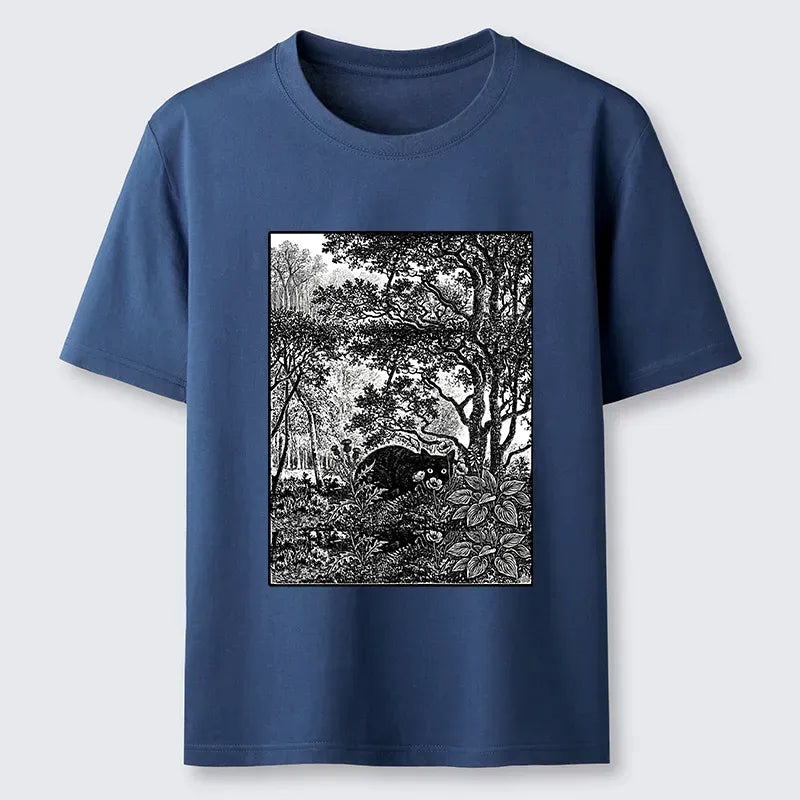 unisex black cat t-shirt with free shipping