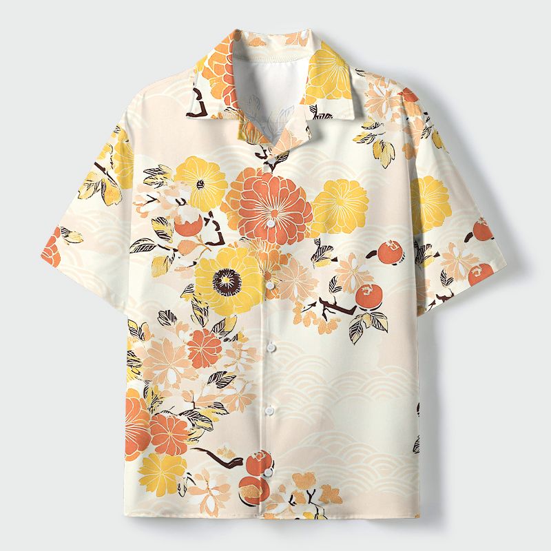 Japanese Cuban Collar Shirt for Summer