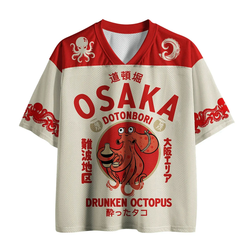 Drunken Octopus Mesh Jersey for Daily Wear