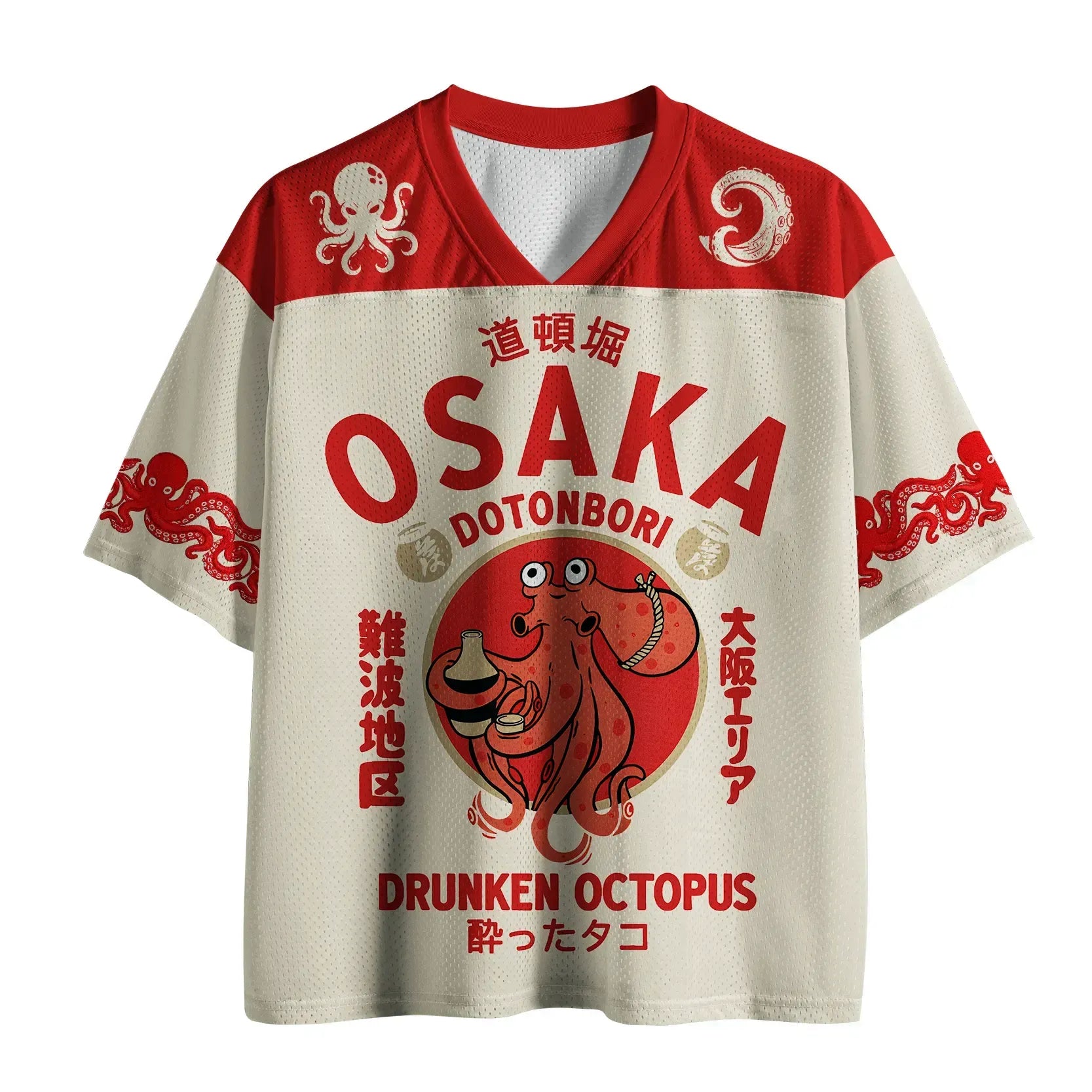 Drunken Octopus Mesh Jersey for Daily Wear