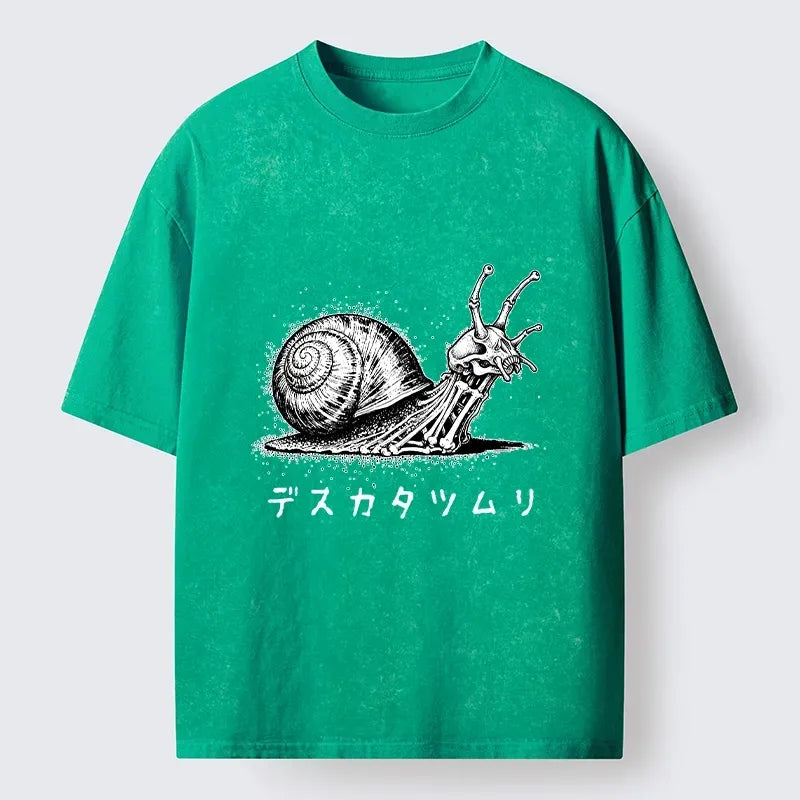 Kyoto Lion skeleton snail tee for daily wear