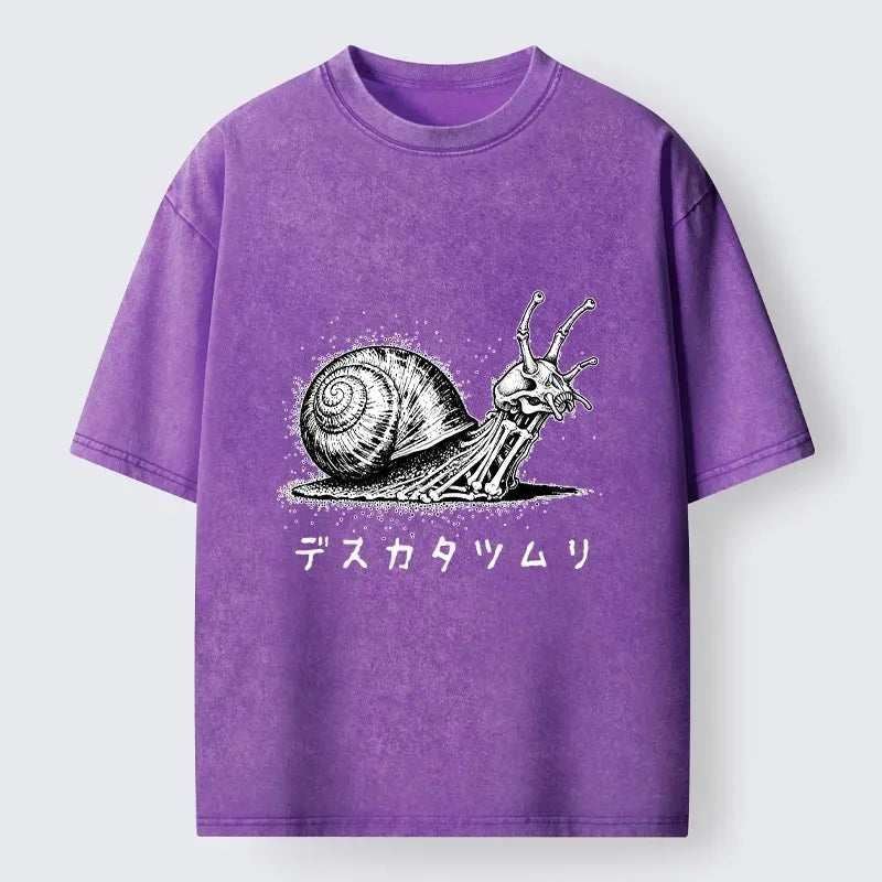vintage inked style snail tee on sale