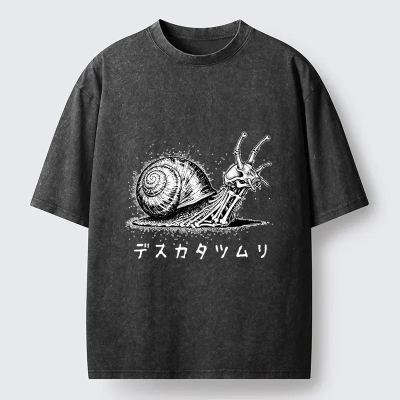 Kyoto Lion skeleton snail tee for daily wear