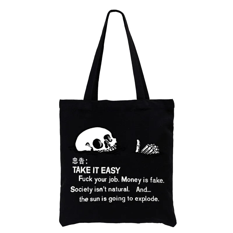 Kyoto-Lion Skeleton Ridicule Tote Bag