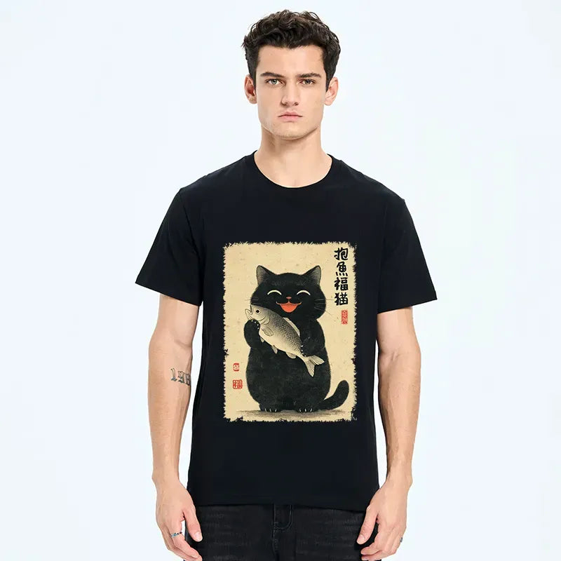 Best Seller Lucky Cat T-Shirt for Him