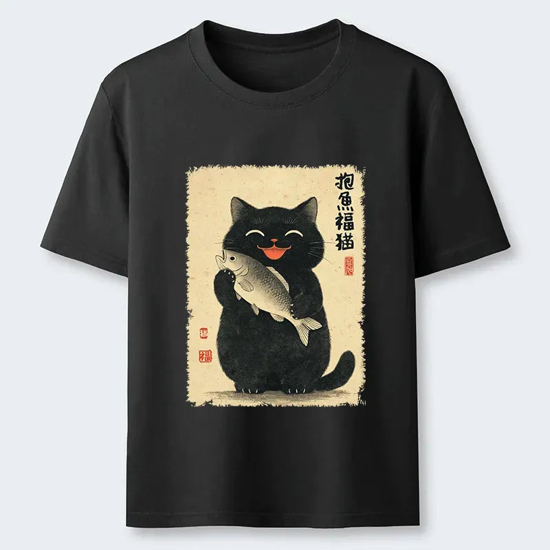 Kyoto-Lion A Lucky Cat¡¯s Catch Classic T-Shirt