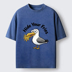 Kyoto-Lion Seagull Fries Meme Washed T-Shirt