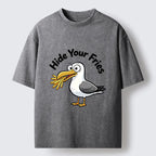 Kyoto-Lion Seagull Fries Meme Washed T-Shirt